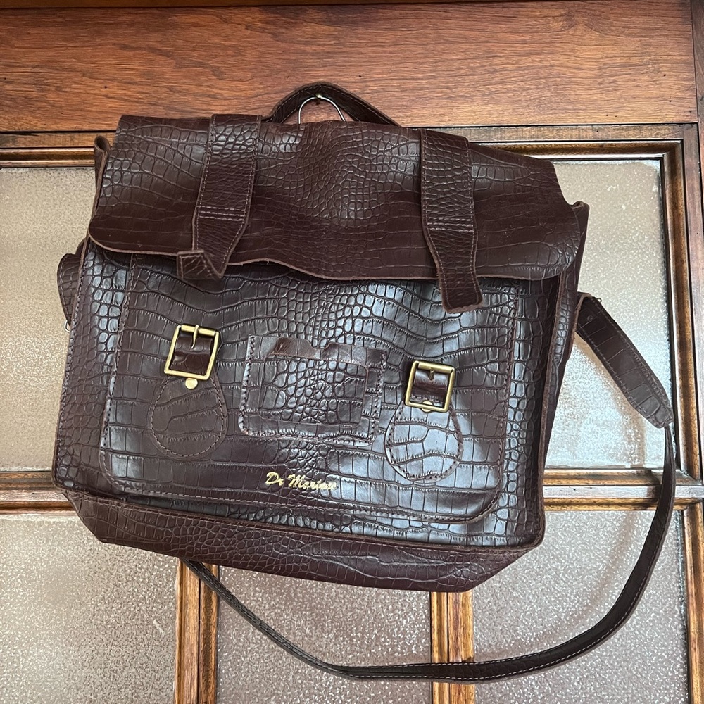 Doc Martens burgundy leather satchel - Good condition